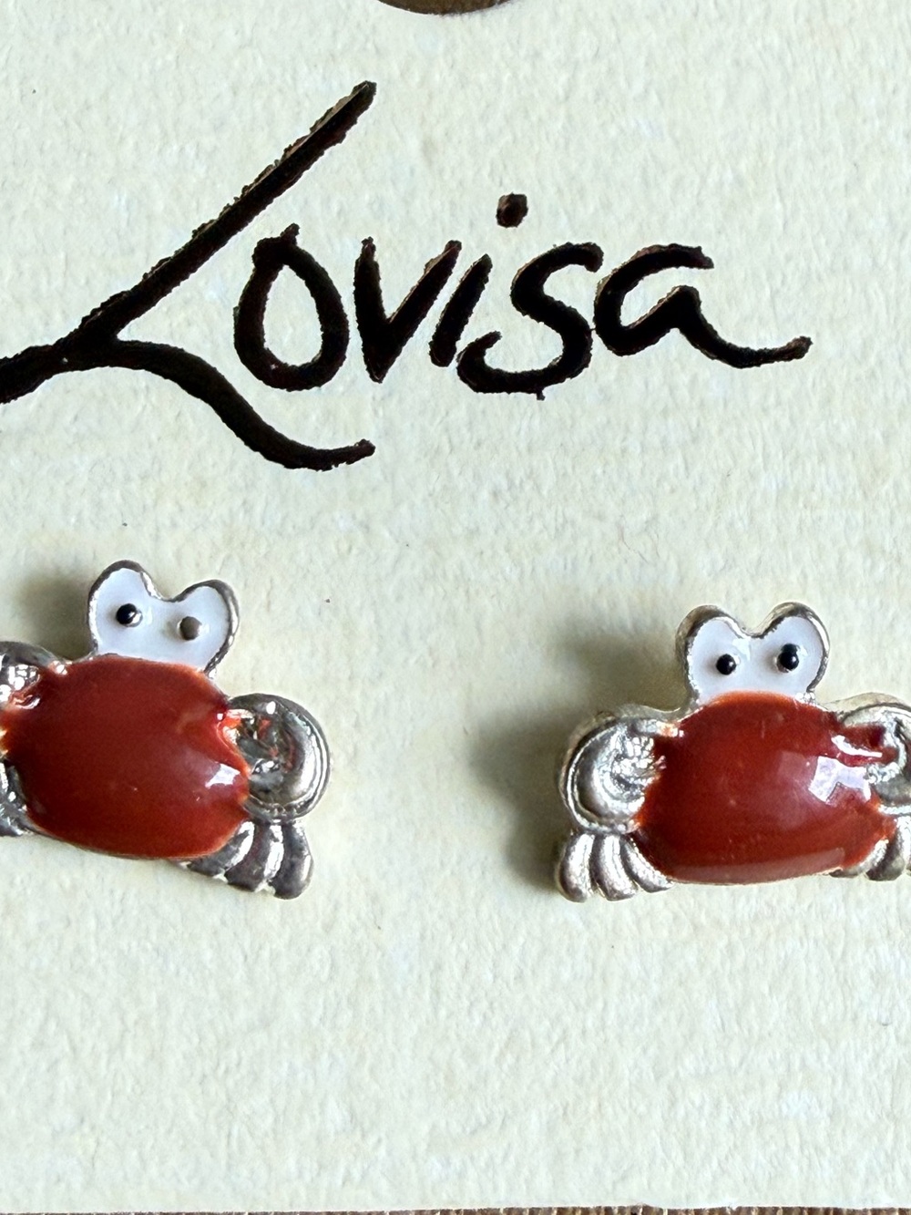Lovisa Red Crab Stud Earrings - Cute Kids Jewelry